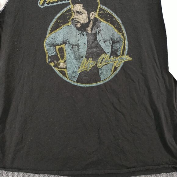 Thomas Rhett Mens 2018 Tour T-Shirt Black Large Crew Neck 3/4 Sleeve Knit - Picture 5 of 14